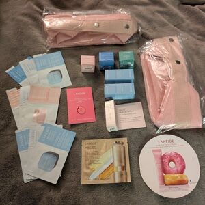 Laneige Carryall Bag Sample Set Lip Skin Serum Water Mask Cleanser Bouncy Firm